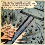 Thor can carve into unbreakable metal with his finger...